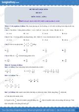 Đề thi giữa kì 2 Toán 6 - Đề số 5 - Kết nối tri thức